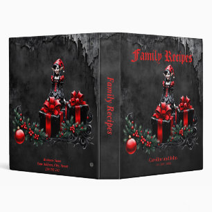 Cute Gothic Christmas Elf.  Binder