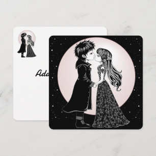 Cute Gothic Emo Kids Kiss Valentine's Day