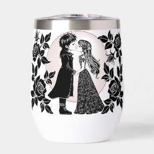 Cute Gothic Emo Kids Kiss Valentine's Day