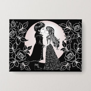 Cute Gothic Emo Kids Kiss Valentine's Day