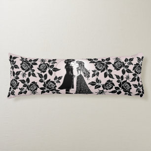 Cute Gothic Emo Kids Kiss Valentine's Day Body Pillow