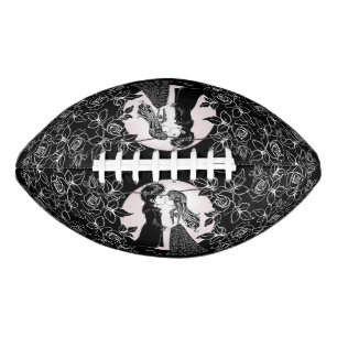 Cute Gothic Emo Kids Kiss Valentine's Day  Football