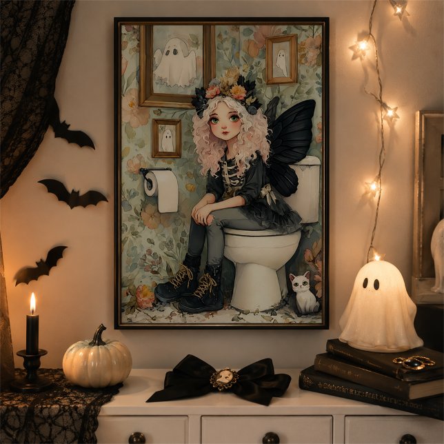 Cute Gothic Fairy Ghost Halloween Wall Art (Creator Uploaded)