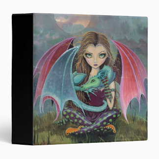 Cute Gothic Fantasy Fairy and Dragon Art Binder