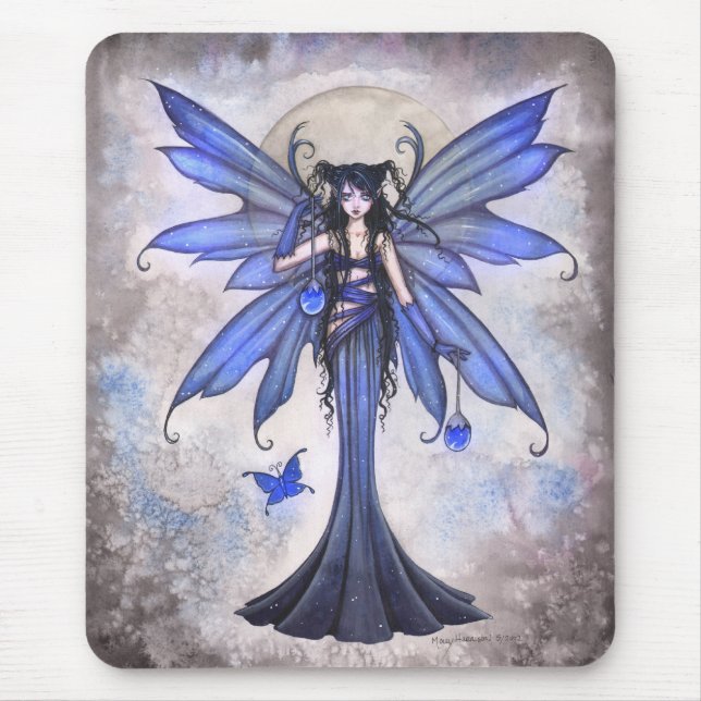 Cute Gothic Fantasy Fairy Art Mousepad (Front)