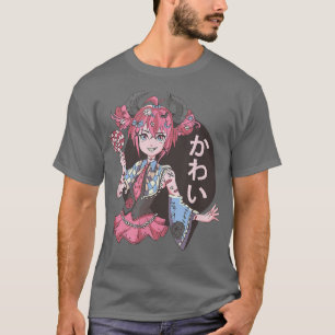 Cute Gothic Goth Anime Girl Japanese Aesthetic Gru T-Shirt