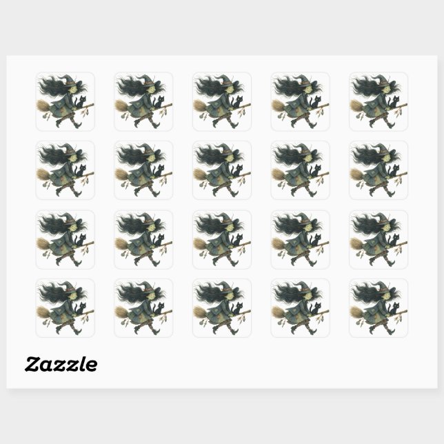 Cute Gothic Pumpkin & Cat Halloween Stickers Sheet (Sheet)