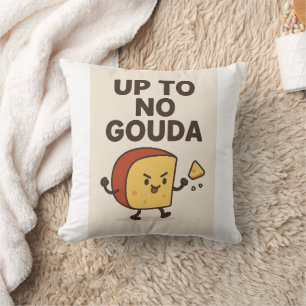 Cute Gouda Cartoon Pillow – Funny