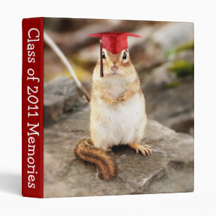 Cute Graduating Chipmunk Photo Album Binder