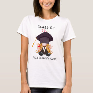 Cute Graduating Female Gnome - Class of 202X T-Shirt