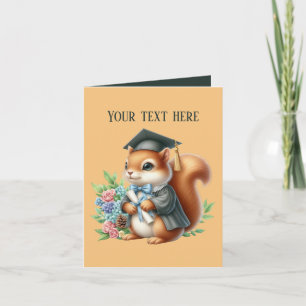Cute Graduation add message squirrel Card