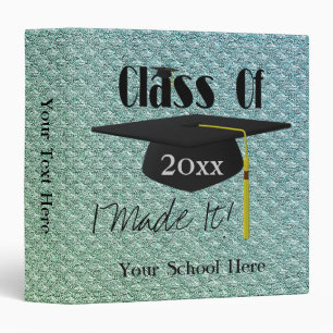 Cute Graduation Cap And Tassel Personalized Binder