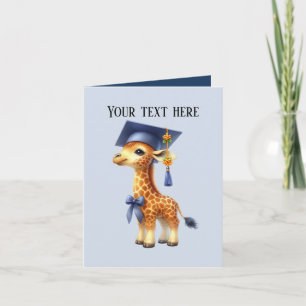 Cute Graduation giraffe add message Card