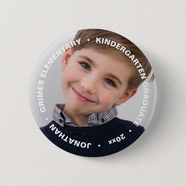 Cute Graduation Photo 2 Inch Round Button (Front)