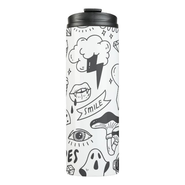 Cute Graffiti: Doodle Art Set. Thermal Tumbler (Front)