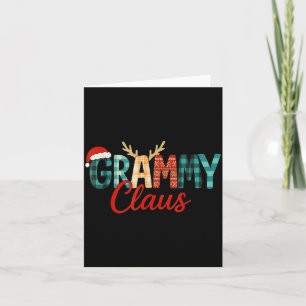 Cute Grammy Claus Christmas For Grandma Santa Hat  Card