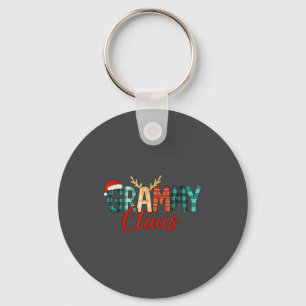 Cute Grammy Claus Christmas For Grandma Santa Hat Keychain