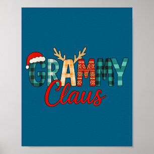 Cute Grammy Claus Christmas For Grandma Santa Hat  Poster