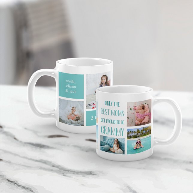 Cute Grammy Grandchildren Photo Collage Coffee Mug (Creator Uploaded)