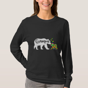 Cute Grampa Bear Autism Awareness Family Support A T-Shirt