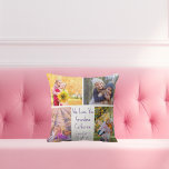 Cute Granddaughters Photos Custom Grandma Gift Throw Pillow<br><div class="desc">This cute,  custom kids photo throw pillow for a grandmother features a modern layout of 4 grandkids photos on a white background with pretty lilac purple typography reading We Love You Grandma. This beautiful grandchildren photo gift features your own photograph collage surrounding your personalized message and granddaughters names.</div>