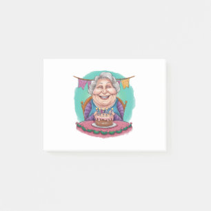 Cute Grandma Birthday Cake Present Post-it Notes