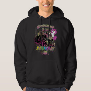 Cute Grandma Of A Monster Truck Girl Birthday Girl Hoodie