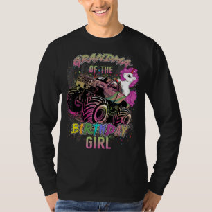 Cute Grandma Of A Monster Truck Girl Birthday Girl T-Shirt