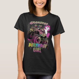 Cute Grandma Of A Monster Truck Girl Birthday Girl T-Shirt