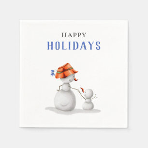 Cute Grandma Snowman Christmas Party Napkin
