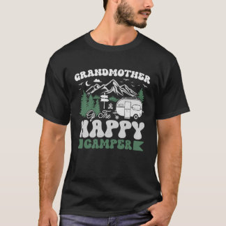 Cute Grandmother Of The Happy Camper Camping Trip T-Shirt