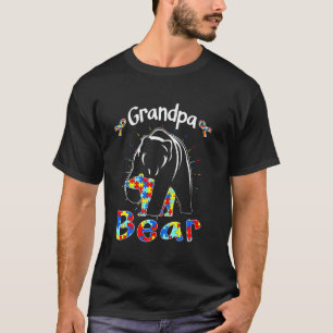 Cute Grandpa Bear Autism Awareness Autistic Family T-Shirt