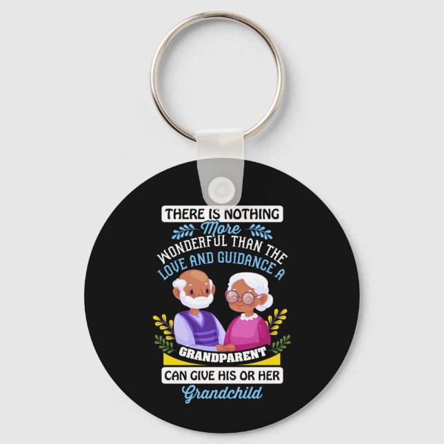 cute Grandparents inspiration Day  Keychain (Front)