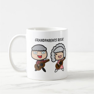 Cute Grandparents Rock Grandparent Day Personalize Coffee Mug