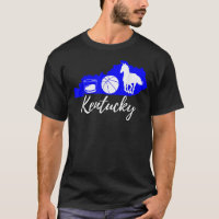 Cute Graphic Bourbon Basketball Horse Kentucky T-S
