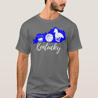 Cute Graphic Bourbon Basketball Horse Kentucky  T-Shirt
