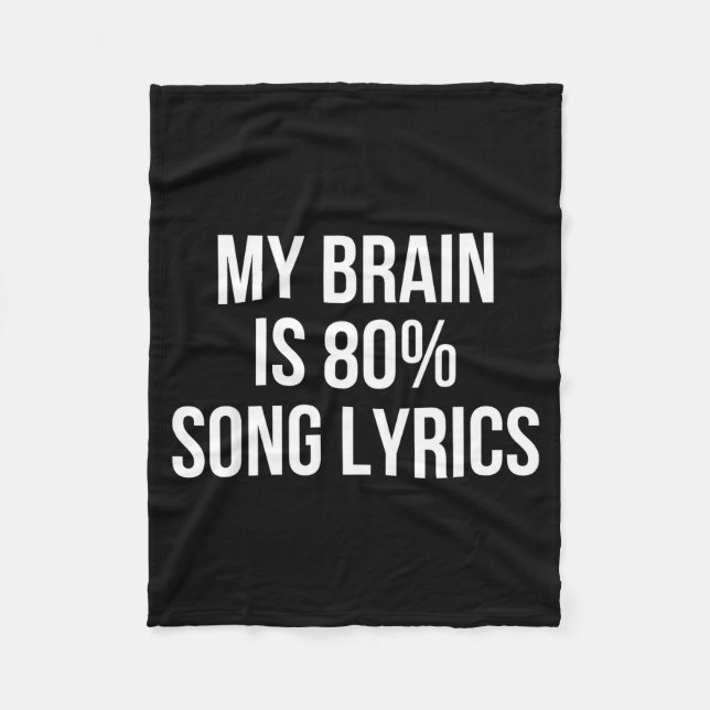 Cute Graphic Design Quote For Music Lover Cool  Fleece Blanket (Front)