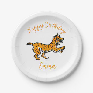 Cute graphic LYNX - Wildlife - Party Paper Plate