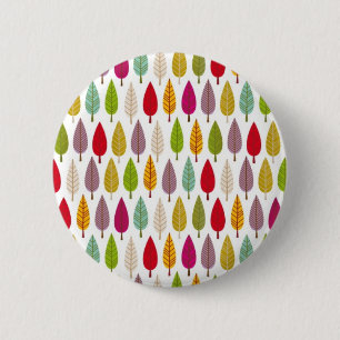Cute graphic pattern with trees pinback buttons