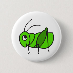 Cute Grasshopper 2 Inch Round Button