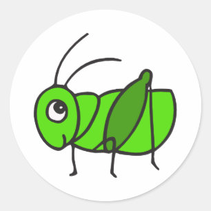 Cute Grasshopper Classic Round Sticker
