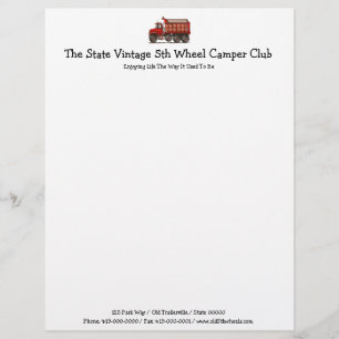 Cute Gravel Dump Truck Letterhead