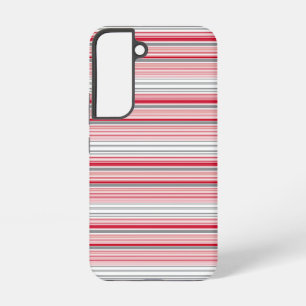 Cute gray red stripes samsung galaxy case