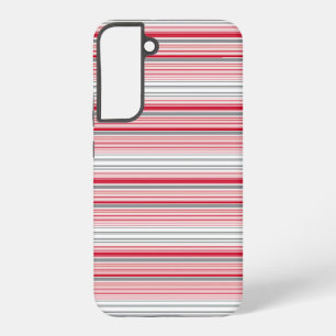 Cute gray red stripes samsung galaxy case