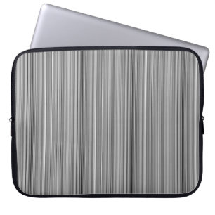 Cute gray stripes laptop sleeve