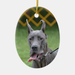 Cute Great Dane Ceramic Ornament