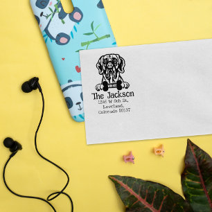 Cute Great Dane Dog Return Address Rubber Stamp