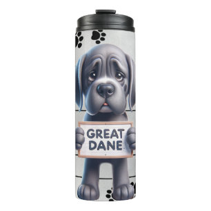 Cute Great Dane Thermal Tumbler
