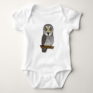 Cute Great Grey Owl Baby Bodysuit