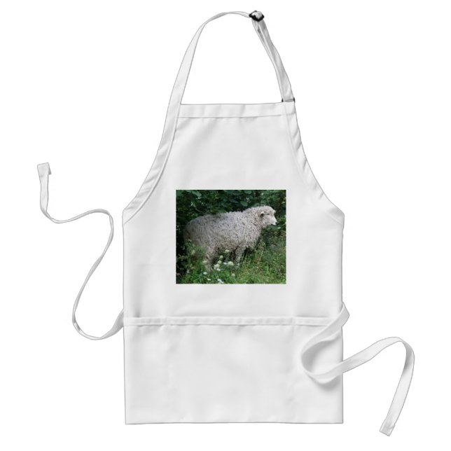 Cute Greedy Sheep Eating Apron (Front)